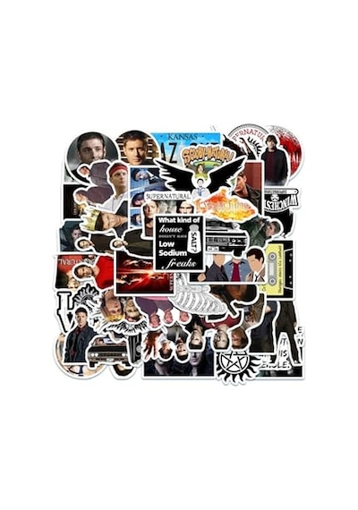 Supernatural Dizisi Seri 2 Macbook Notebook Tablet Telefon Ajanda Laptop Defter Sticker Seti Abanoz