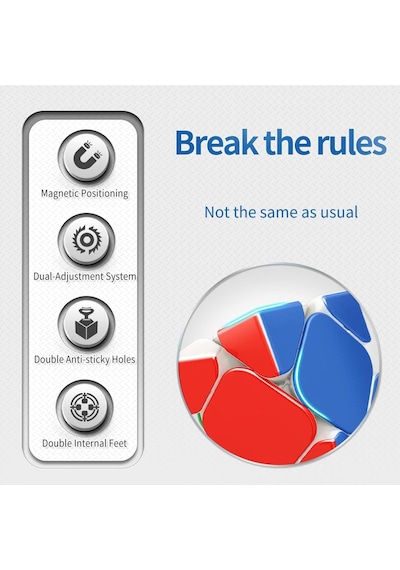 Moyu Rs Skewb Magnetic Cube - Mıknatıslı Standlı Tornavidalı Stickersız Akıl Zeka Küp