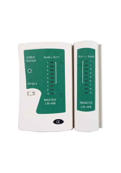 Primex Px-8070 Rj-45,rj-11 Lüks Kablo Test Cihazı, Adsl, Cat5,cat6,cat7,cat8 İnternet Kablo Tester