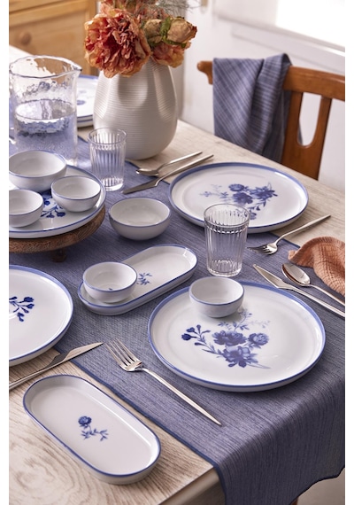 Kütahya Porselen Moderna Blue Dawn 14 Parça 6 Kişilik Kahvaltı Ta 417663