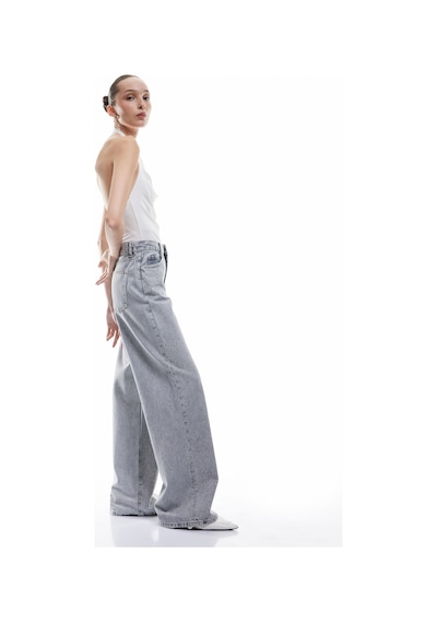 Koton Geniş Paça Düğmeli Taş Detaylı Pamuklu Jean Pantolon - Wide Leg Jeans Gri 5sal40275md Gri Koton Geniş Paça Düğmeli Taş Detaylı Pamuklu Jean Pantolon - Wide Leg Jeans Gri 5sal40275md Gri