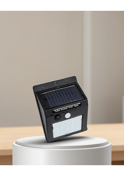 Solar Duvar Lambası, 20 Led Sensörlü, 3 Metre Algılama Mesafesi Çok Renkli