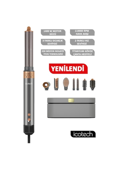 Icotech HS60 6 ın 1 Multi Styler Saç Şekillendirici