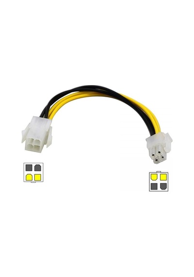 30 Cm 4 Pin Dişi Erkek Cpu Kablo 4 Pin Dişi Erkek Cpu Uzatma Kablo Belirtilmemiş