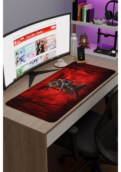 Assasin's Creed Kaymaz Dikişli Kauçuk Oyuncu Mousepad V1 - 90x40 Xxl Gaming Mouse Pad Fare Altlığı