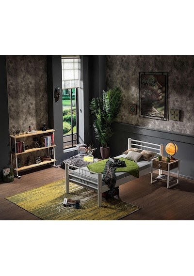 Bedliga Asos Ferforje Metal Tek Kişilik Karyola