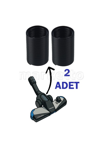 Philips Uyumlu Emici Başlık Ara Hortumu 2 Adet Fc 9923 / 9924 / 9925 Marathon Ultimate