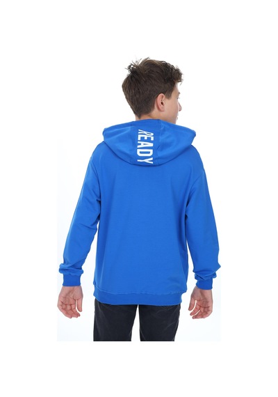 Toontoy Kids Toontoy Erkek Çocuk Oversize Kapüşonlu Hafif Düşük Omuz Baskılı Sweatshirt - 2 İplik Saks Toontoy Kids Toontoy Erkek Çocuk Oversize Kapüşonlu Hafif Düşük Omuz Baskılı Sweatshirt - 2 İplik Saks