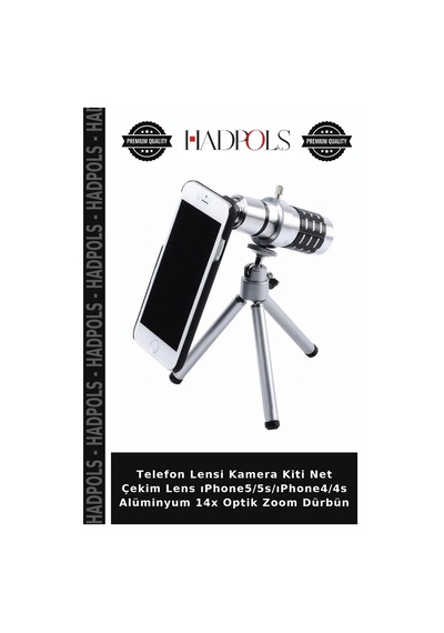 Telefon Lensi Kamera Kiti Net Çekim Lens Iphone5/5s/ıphone4/4s Alüminyum 14x Optik Zoom Dürbün