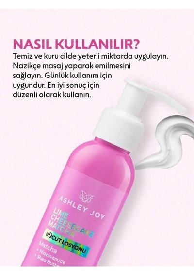 Tr Lime Cheesecake Matcha Vücut Losyonu, Nemlendirici, 150 Ml, Niacinakarın Bölgesi Ve Shea Butter İçerikli