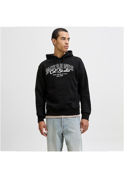 Jack & Jones Jack&jones Makoto Erkek Siyah Kapüşonlu Sweatshirt Siyah