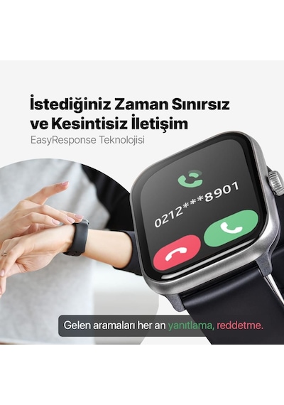 Ttec 2SW04 Tempus Pro 47 MM Amoled Ekranlı Dikdörtgen Kasa Akıllı Saat (Distribütör Garantili)