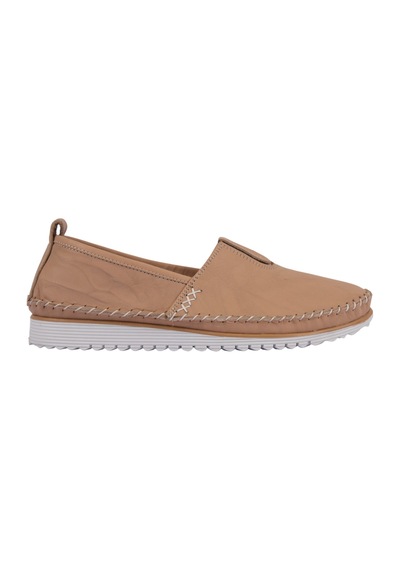Napa Shoes Nefes Alan Hakiki Deri Rahat Taban Kadın Casual Ayakkabı Napa-108 Bej