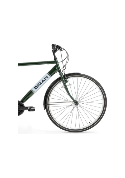 Bisan Hardy Şehir Bisikleti 42 Cm V 26 Jant 21 Vites Yeşil Siyah Beyaz Yeşil