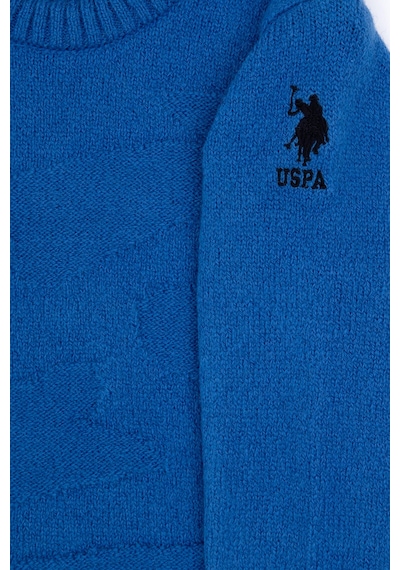 U.S. Polo Assn. Erkek Çocuk Saks Bisiklet Yaka Kazak 50315625-VR032
