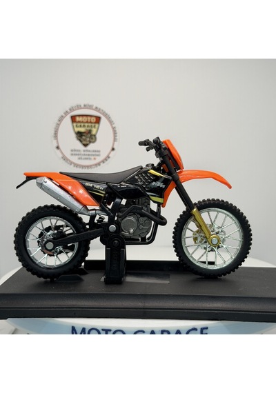 Ktm Enduro Cross - 1:18 Ölçek 12cm Kutulu Standlı Diecast Motosiklet Modeli