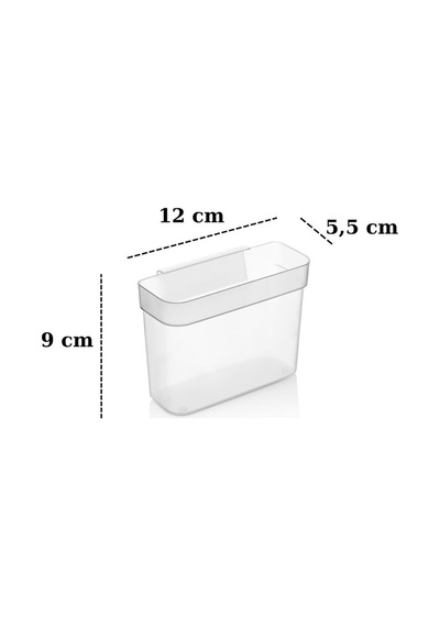 6 Adet Easybox, Çok Amaçlı Mini Asılabilir Kutu, Organizer, Mutfak, Banyo, Ofis, Araç Organizeri Beyaz - Şeffaf