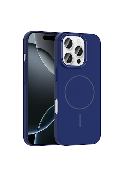 Apple iPhone Uyumlu 16 Pro Max Kılıf İnce Magsafe Kamera Yükseltili Yumuşak Silikon Pazarplus Gri