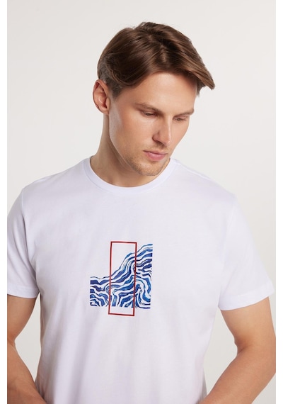 Tudors Erkek Slim Fit Dar Kesim %100 Pamuk Yumuşak Dokulu Baskılı Beyaz Bisiklet Yaka Tişört-33128 Beyaz Tudors Erkek Slim Fit Dar Kesim %100 Pamuk Yumuşak Dokulu Baskılı Beyaz Bisiklet Yaka Tişört-33128 Beyaz