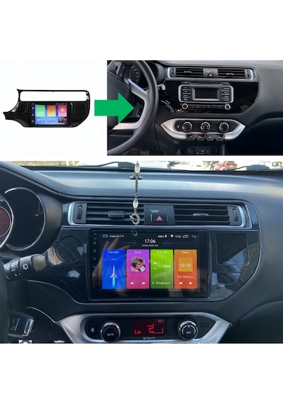 Kia Rio - Araç Multimedya Ekran - 6gb 128gb - S - Piano Black - 2015 - 2018 - 9 Inch - Upg - Myway