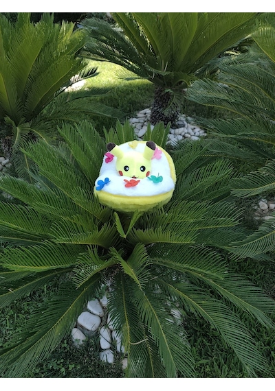40 Cm Buket Çiçek Şeklinde Hello Kitty Stitch Stiç Peluş Oyuncak Hediye Sarı