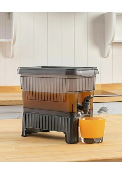 Gri Buzdolabı İçi Musluklu Ayaklı Su -limonata - İçecek Sebili Piknik Bidonu 4 Lt