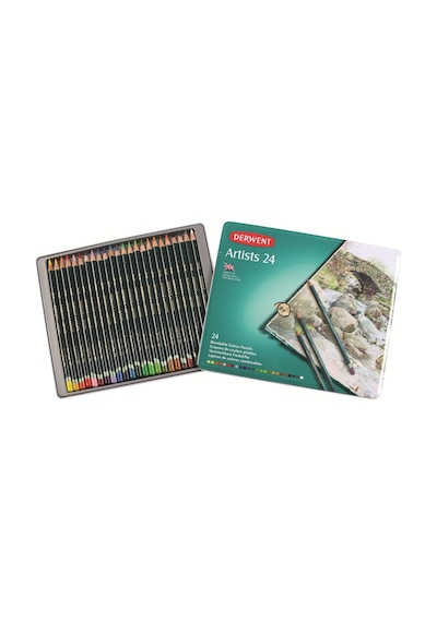 Derwent Artists 24'lü Teneke Kutu Kuru Boya Kalemi Set Dw32093