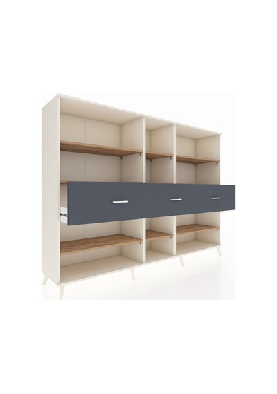 Hyperion Dolap 9 Raflı 3 Çekmeceli 220x44x163 Aytaşı-çam/antrasit Atlas Çam/antrasıt - Aytası Hyperion Dolap 9 Raflı 3 Çekmeceli 220x44x163 Aytaşı-çam/antrasit Atlas Çam/antrasıt - Aytası