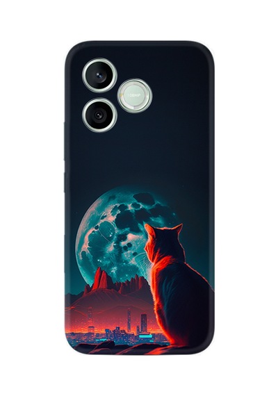Honor 600 Lite Lna-nx1 Uyumlu Kılıf Boutique Baskılı Resimli Dalgın Kedi Pcode -074