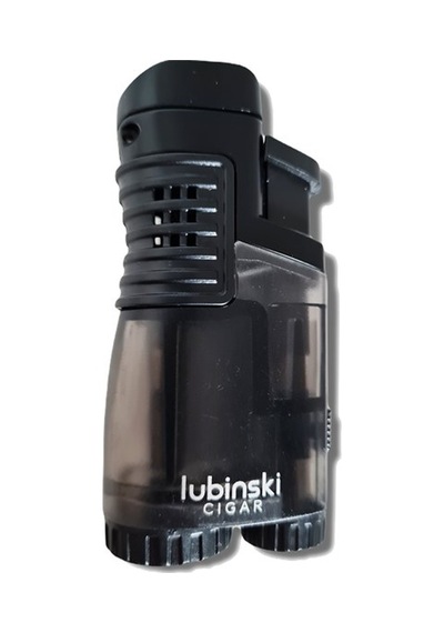 Lubinski Üç Torch Sehpalı Puro Çakmağı Siyah Lb-136