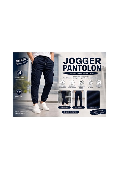 No Brand Jaggır Kargocepli Spor Pantolon Lacivert Lacivert