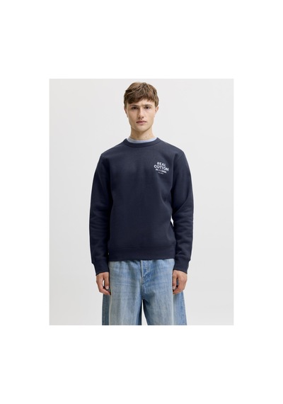 Jack & Jones Jjedover Graphıc Sweat Crew Sn Lacivert Jack & Jones Jjedover Graphıc Sweat Crew Sn Lacivert