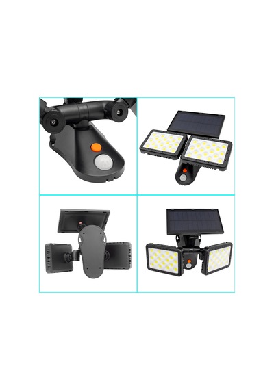 W770b Powermaster Sensörlü 36 Cob Ledli Solar Aydınlatmalı Duvar Lambası