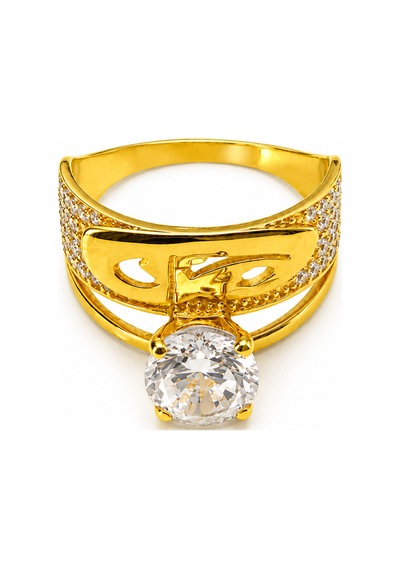Yazıcılar 14 Ayar Altın Kalp Detaylı Golden Love Tektaş Kadın Yüzük 3,30 Gr 443