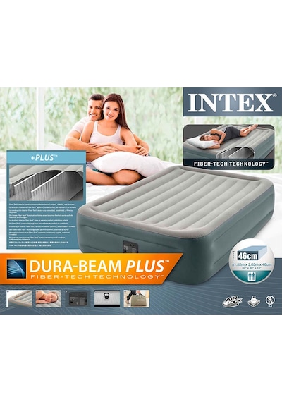 Intex Şişme Yatak Dura Beam Standart Fiber Tech 64126 Çok Renkli