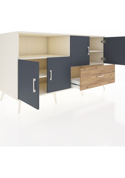 Kronos Konsol 4 Raflı Tek Çekmeceli 4 Kapaklı 176x59x99 Aytaşı-an Aytaşı-antrasit/çam Kronos Konsol 4 Raflı Tek Çekmeceli 4 Kapaklı 176x59x99 Aytaşı-an Aytaşı-antrasit/çam