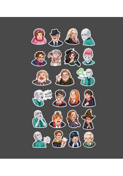 Karakter Emoji Seti 2 Li Sticker Set Harry Potter Karakterleri Emoji Süsleme Etiket Çıkartmaları Telefon Etiketi Yeşil