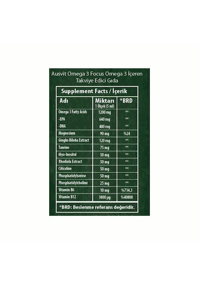 Ausvit Kids Omega 3 Focus Formula 150 ML