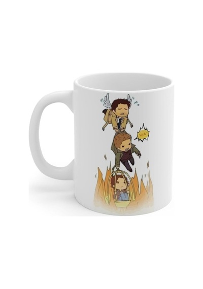 Hobishop 1403 Supernatural Baskılı Kupa Beyaz