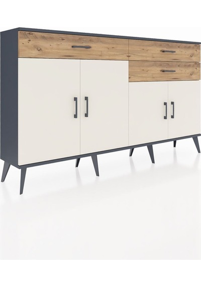 Arges Konsol 2 Raflı 3 Çekmeceli 4 Kapaklı 176x30x99 Antrasit-aytaşı/çam Aytası/atlas Çam - Antrasıt Arges Konsol 2 Raflı 3 Çekmeceli 4 Kapaklı 176x30x99 Antrasit-aytaşı/çam Aytası/atlas Çam - Antrasıt
