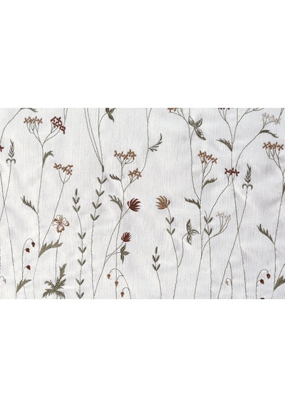 Bohem Çiçekli 4 Parça Kahverengi Pike Takımı 240 X 260 Cm Kahverengi