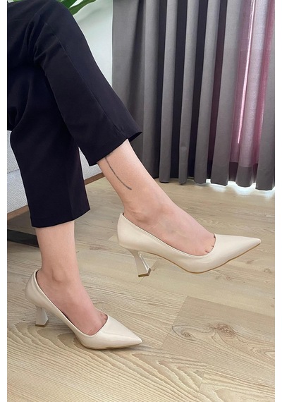 Kadın Samba Krem Rugan Stiletto Krem Rugan