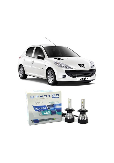 Peugeot 206+ Uzun Far Ampulü H1 Access Yeni Seri Beyaz 2009-2013