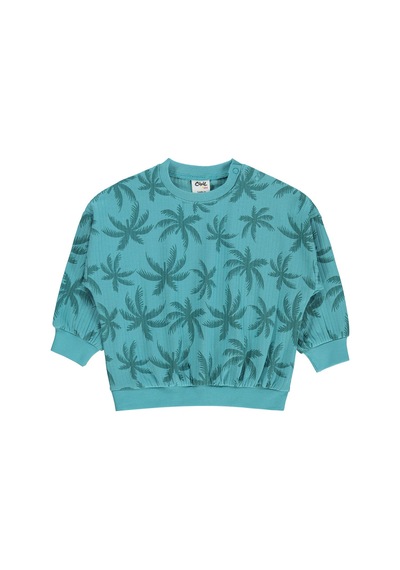 Civil Baby Palmiye Empirme 3-18 Ay Sweatshirt - Yeşil Petrol