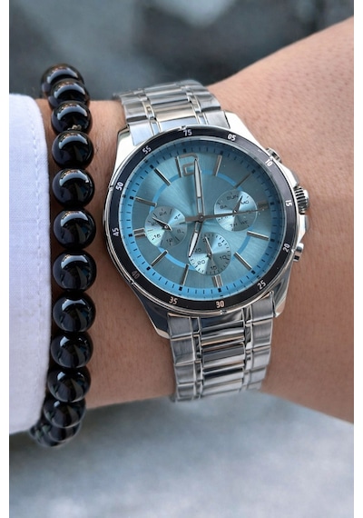 Premium Lüks Exclusive Tasarım Özel Üretim Metal Kordon Erkek Kol Saati-bileklik Hediyeli Turkuaz