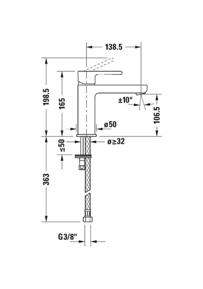 Duravit - B.2 Lavabo Bataryası M-boy - B21020002010- Krom