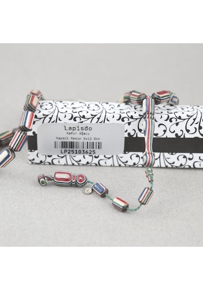 Kafur Ağacı Kapsül Kesim 8x12.5mm Lapisdo İmzalı Tesbih