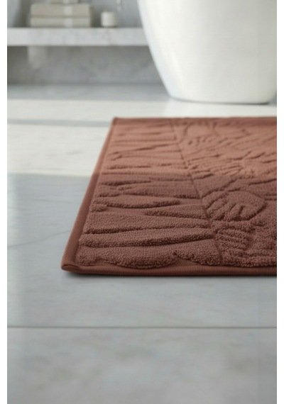 Zayn Vizon Ayak Havlusu - 70x130cm, 790gr, %100 Pamuk, Spa Ve Otel Banyo Paspası, Günlük Kullanıma Kiremit