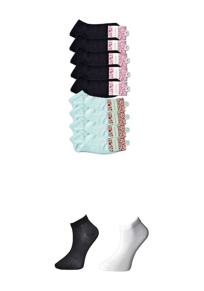 Siyah Ve Beyaz Kadın Bilek Çorap 9 Çift Diğer
