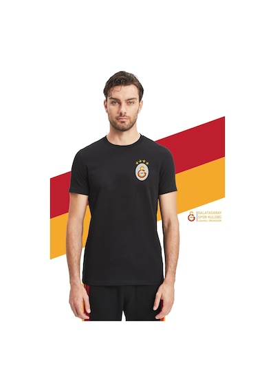 Galatasaray Lisanslı Siyah Basic T-shirt Gs Siyah Basic Ahşap Kutulu SIYAH Siyah
